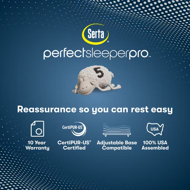 Perfect Sleeper Pro Hybrid Edinburg Plush PT 15" Latex Hybrid Plush Pillow Top Mattress